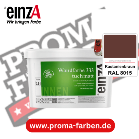 einzA Wandfarbe 333 tuchmatt kaufen bei Proma Farben RAL 8015 Kastanienbraun