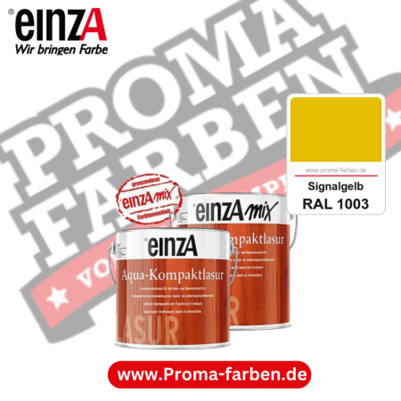 einzA Aqua-Kompaktlasur kaufen bei Proma Farben RAL 1003 Signalgelb