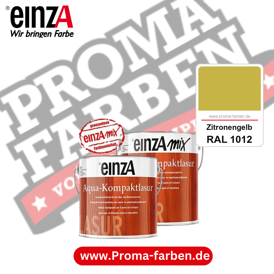 einzA Aqua-Kompaktlasur kaufen bei Proma Farben RAL 1012 Zitronengelb