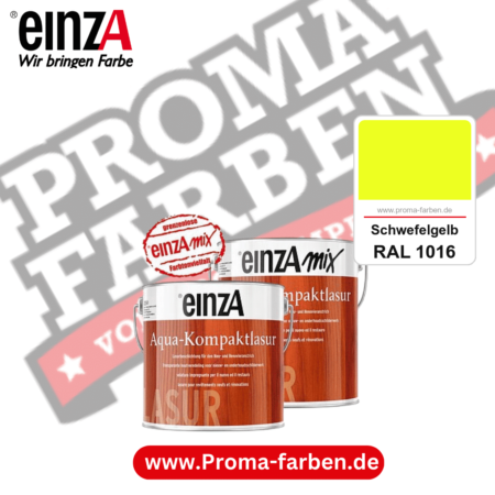 einzA Aqua-Kompaktlasur kaufen bei Proma Farben RAL 1016 Schwefelgelb