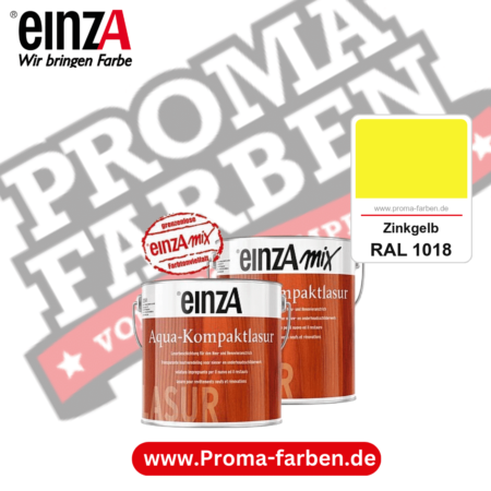 einzA Aqua-Kompaktlasur kaufen bei Proma Farben RAL 1018 Zinkgelb