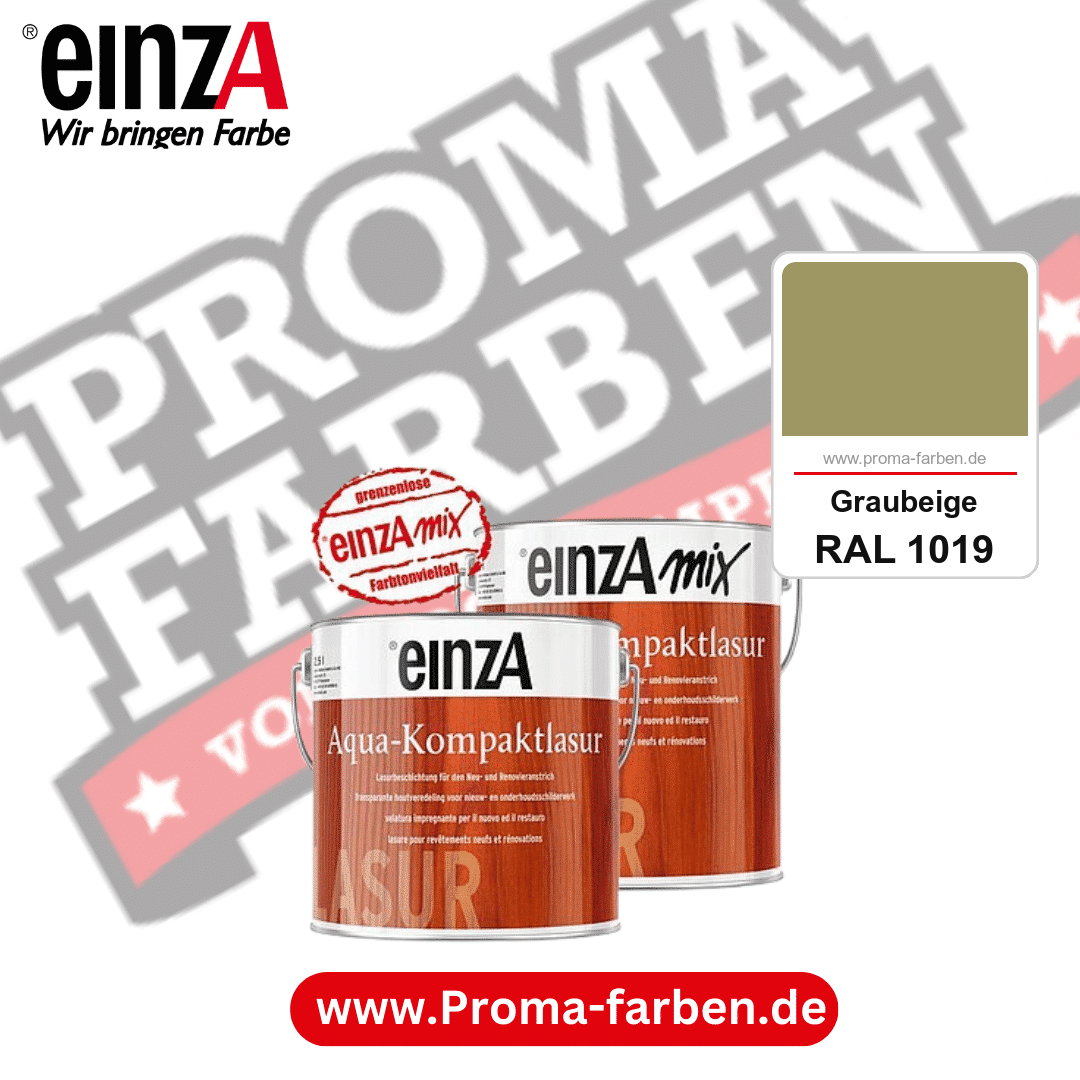 einzA Aqua-Kompaktlasur kaufen bei Proma Farben RAL 1019 Graubeige