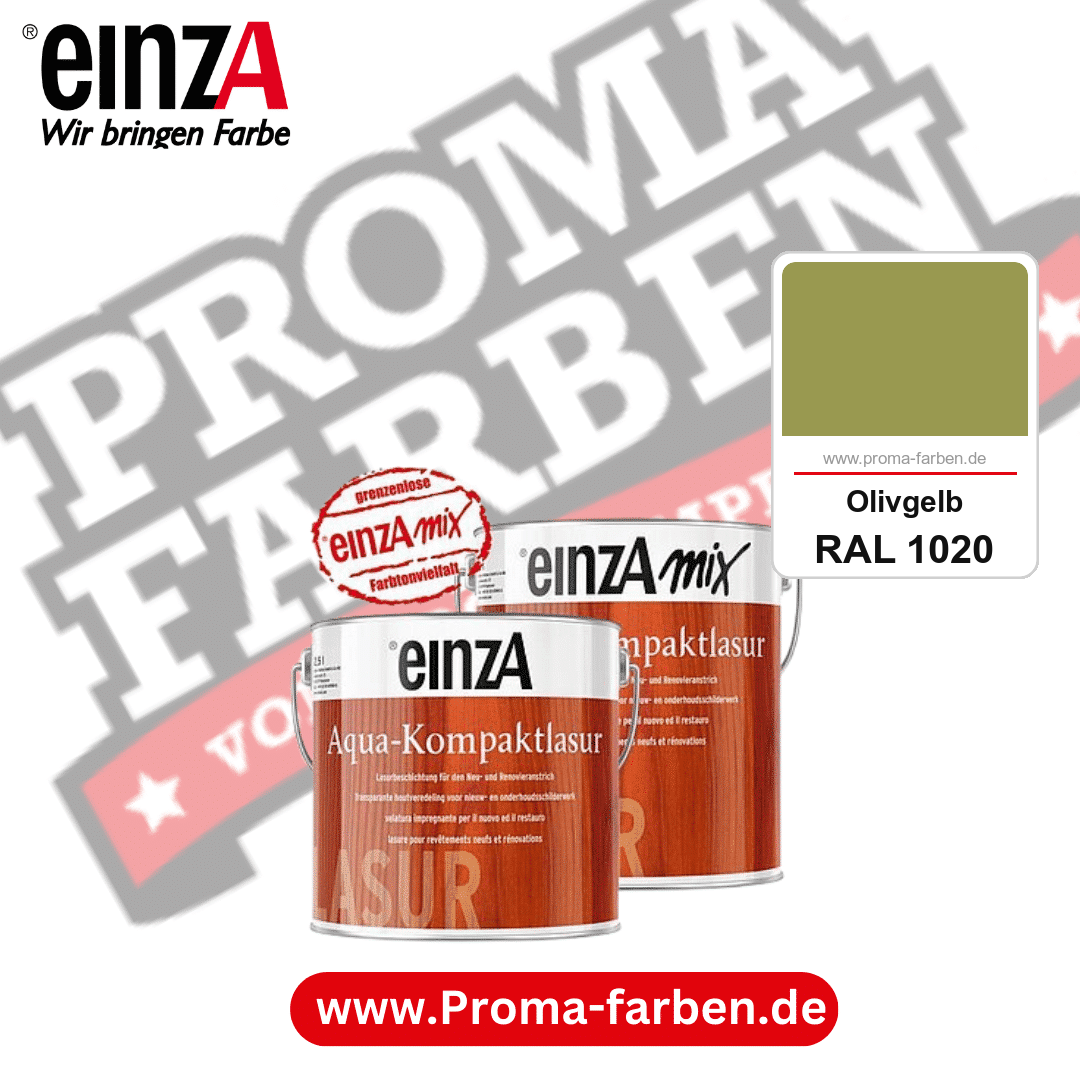 einzA Aqua-Kompaktlasur kaufen bei Proma Farben RAL 1020 Olivgelb
