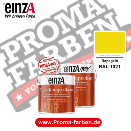 einzA Aqua-Kompaktlasur kaufen bei Proma Farben RAL 1021 Rapsgelb