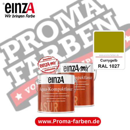 einzA Aqua-Kompaktlasur kaufen bei Proma Farben RAL 1027 Currygelb