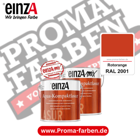 einzA Aqua-Kompaktlasur kaufen bei Proma Farben RAL 2001 Rotorange