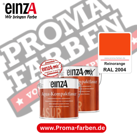 einzA Aqua-Kompaktlasur kaufen bei Proma Farben RAL 2004 Reinorange