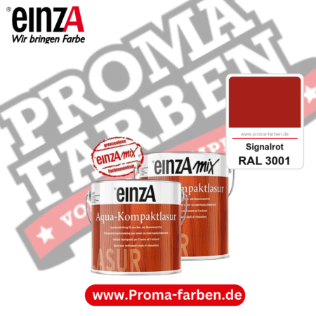 einzA Aqua-Kompaktlasur kaufen bei Proma Farben RAL 3001 Signalrot