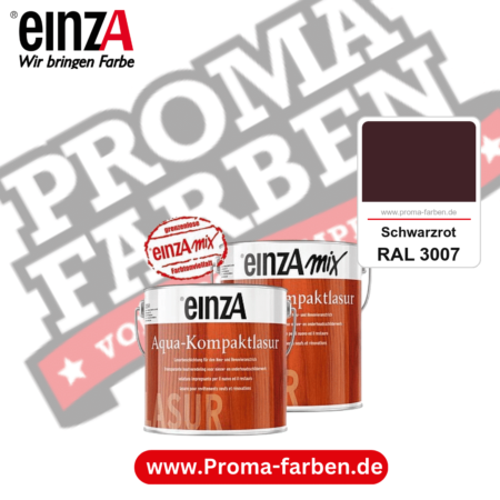 einzA Aqua-Kompaktlasur kaufen bei Proma Farben RAL 3007 Schwarzrot