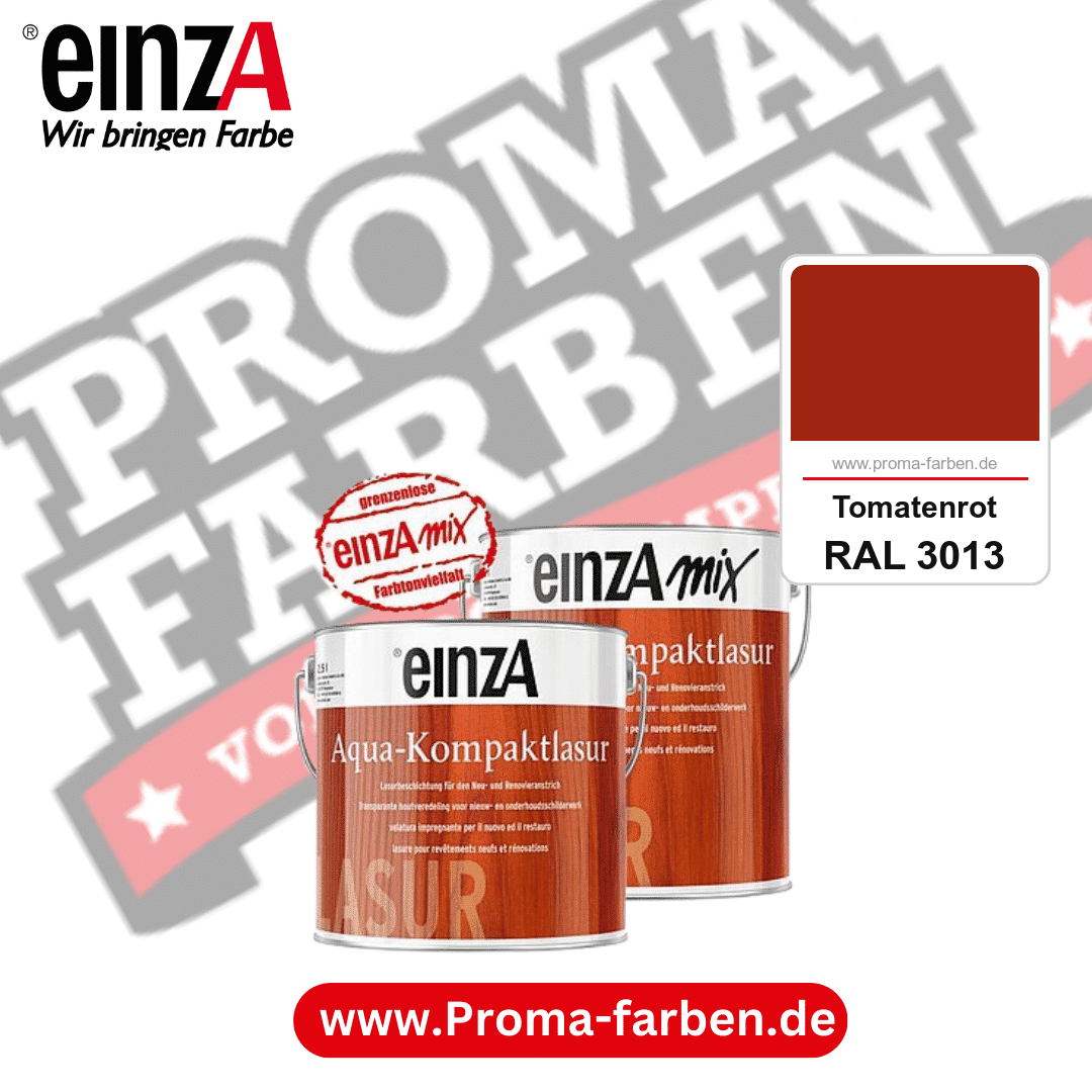 einzA Aqua-Kompaktlasur kaufen bei Proma Farben RAL 3013 Tomatenrot