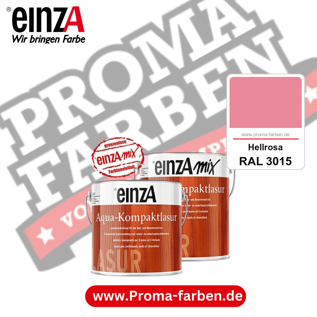 einzA Aqua-Kompaktlasur kaufen bei Proma Farben RAL 3015 Hellrosa