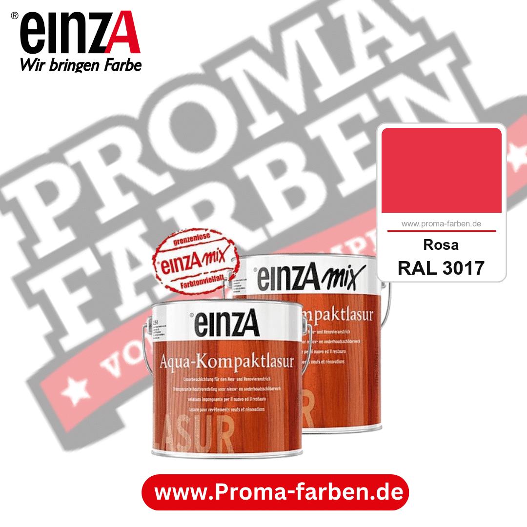 einzA Aqua-Kompaktlasur kaufen bei Proma Farben RAL 3017 Rosa