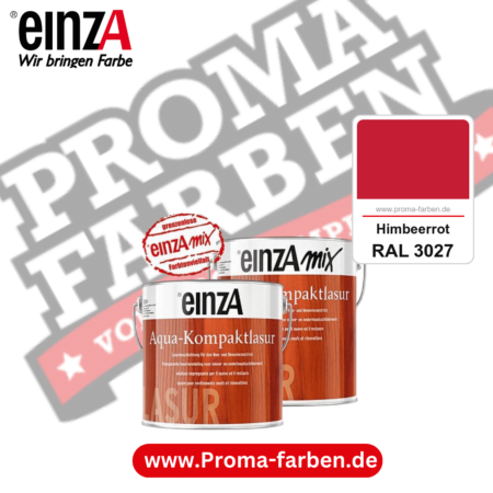einzA Aqua-Kompaktlasur kaufen bei Proma Farben RAL 3027 Himbeerrot