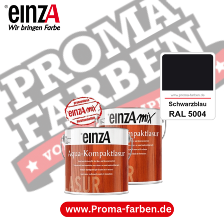 einzA Aqua-Kompaktlasur kaufen bei Proma Farben RAL 5004 Schwarzblau