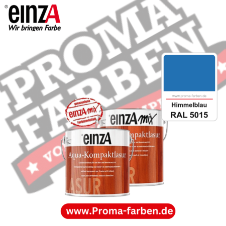 einzA Aqua-Kompaktlasur kaufen bei Proma Farben RAL 5015 Himmelblau