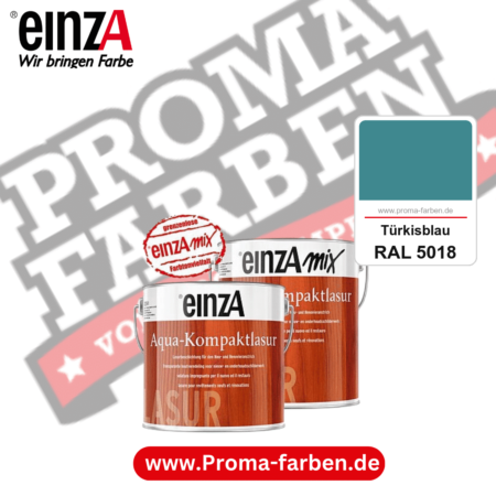 einzA Aqua-Kompaktlasur kaufen bei Proma Farben RAL 5018 Türkisblau