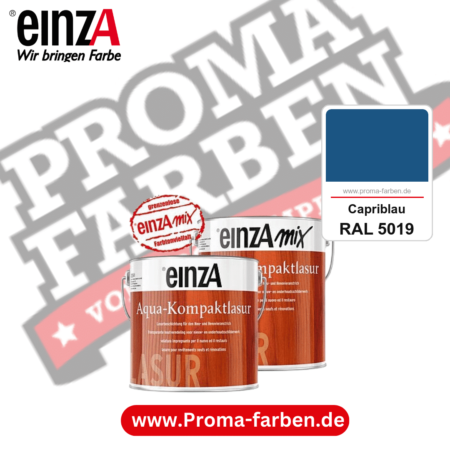 einzA Aqua-Kompaktlasur kaufen bei Proma Farben RAL 5019 Capriblau