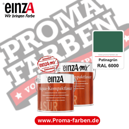 einzA Aqua-Kompaktlasur kaufen bei Proma Farben RAL 6000 Patinagrün