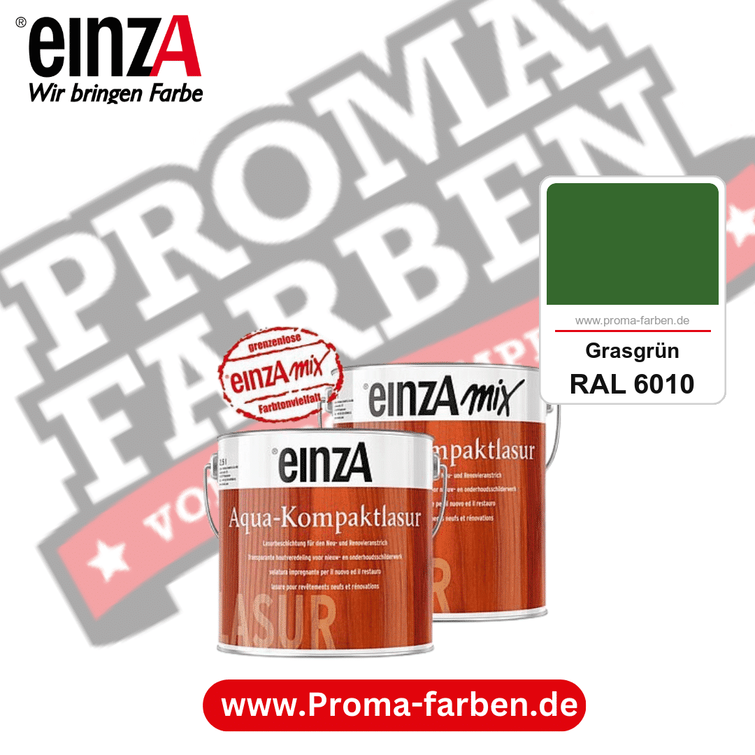 einzA Aqua-Kompaktlasur kaufen bei Proma Farben RAL 6010 Grasgrün