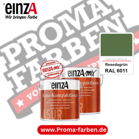 einzA Aqua-Kompaktlasur kaufen bei Proma Farben RAL 6011 Resedagrün