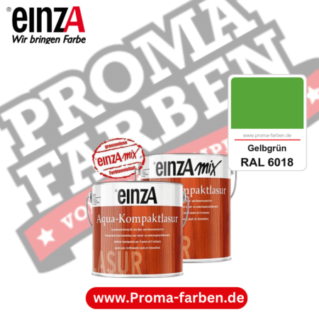 einzA Aqua-Kompaktlasur kaufen bei Proma Farben RAL 6018 Gelbgrün