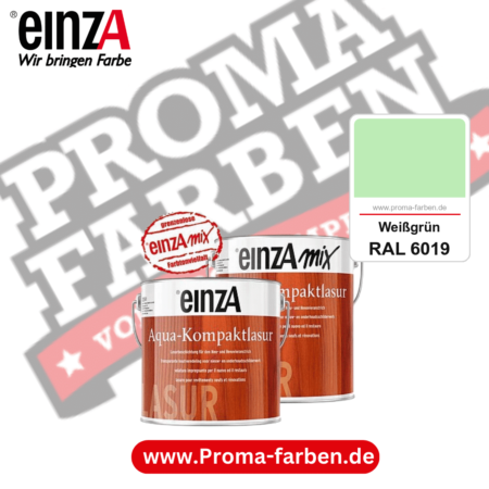 einzA Aqua-Kompaktlasur kaufen bei Proma Farben RAL 6019 Weißgrün