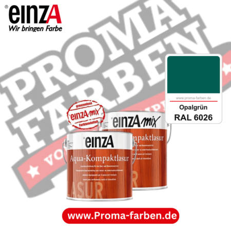 einzA Aqua-Kompaktlasur kaufen bei Proma Farben RAL 6026 Opalgrün