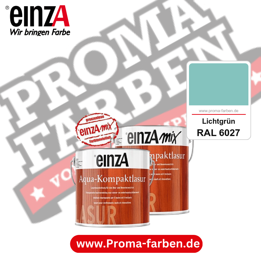 einzA Aqua-Kompaktlasur kaufen bei Proma Farben RAL 6027 Lichtgrün