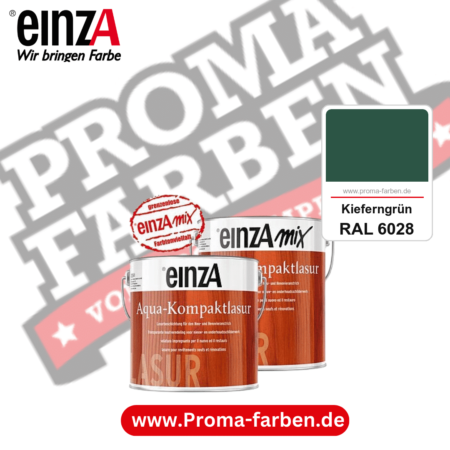 einzA Aqua-Kompaktlasur kaufen bei Proma Farben RAL 6028 Kieferngrün