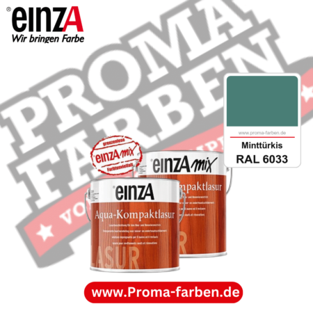 einzA Aqua-Kompaktlasur kaufen bei Proma Farben RAL 6033 Minttürkis