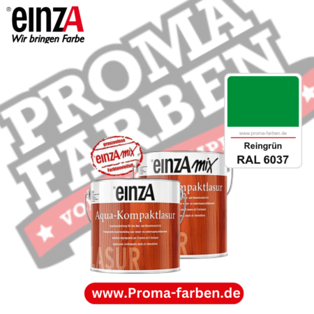 einzA Aqua-Kompaktlasur kaufen bei Proma Farben RAL 6037 Reingrün