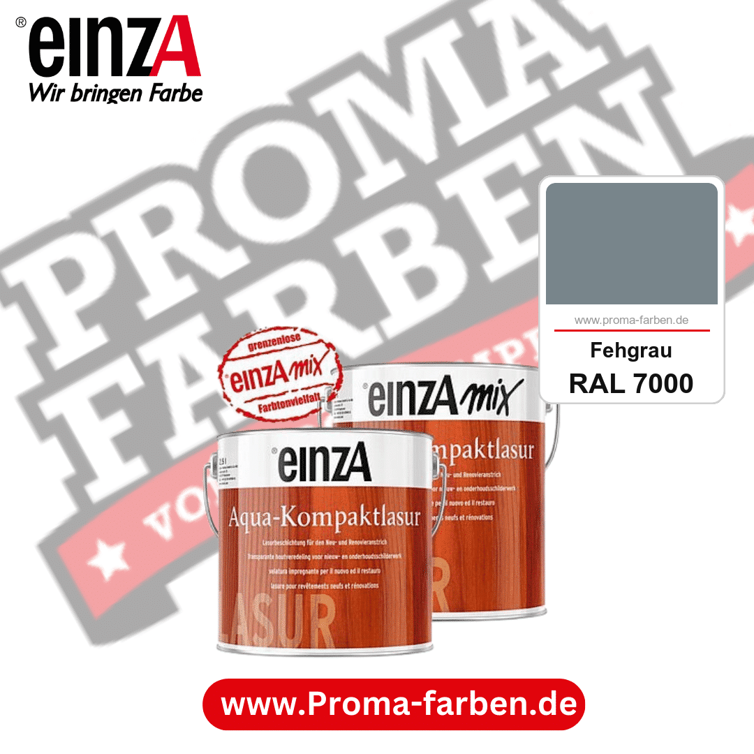 einzA Aqua-Kompaktlasur kaufen bei Proma Farben RAL 7000 Fehgrau