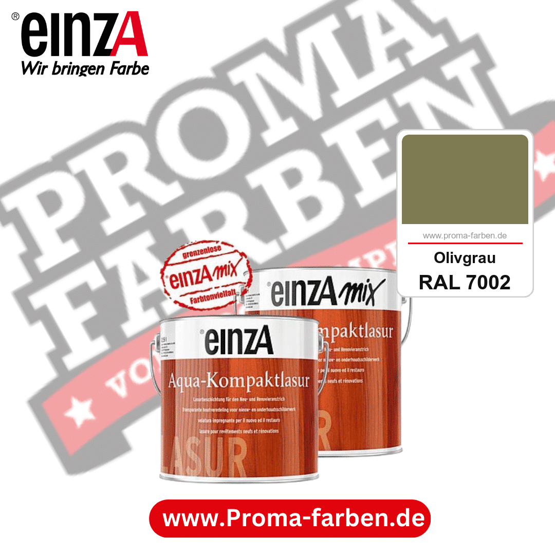 einzA Aqua-Kompaktlasur kaufen bei Proma Farben RAL 7002 Olivgrau