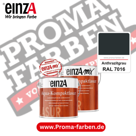 einzA Aqua-Kompaktlasur kaufen bei Proma Farben RAL 7016 Anthrazitgrau