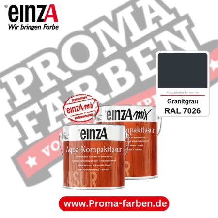 einzA Aqua-Kompaktlasur kaufen bei Proma Farben RAL 7026 Granitgrau