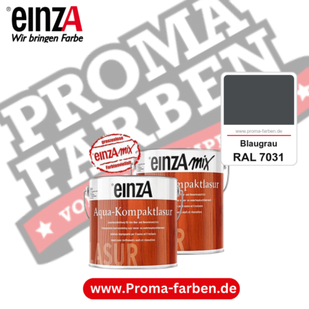 einzA Aqua-Kompaktlasur kaufen bei Proma Farben RAL 7031 Blaugrau