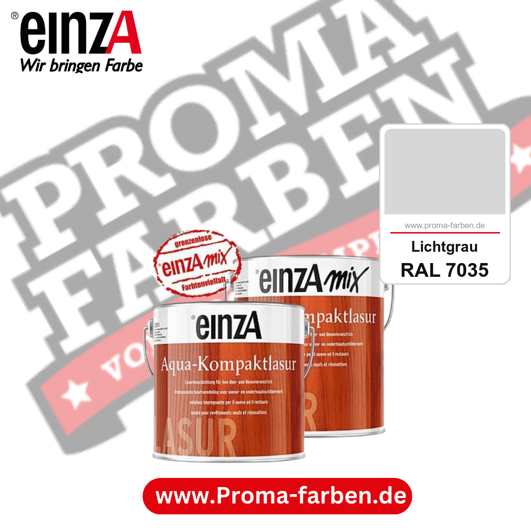 einzA Aqua-Kompaktlasur kaufen bei Proma Farben RAL 7035 Lichtgrau