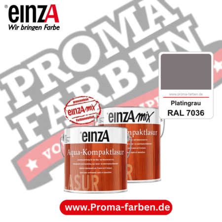 einzA Aqua-Kompaktlasur kaufen bei Proma Farben RAL 7036 Platingrau