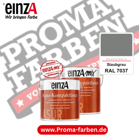 einzA Aqua-Kompaktlasur kaufen bei Proma Farben RAL 7037 Staubgrau