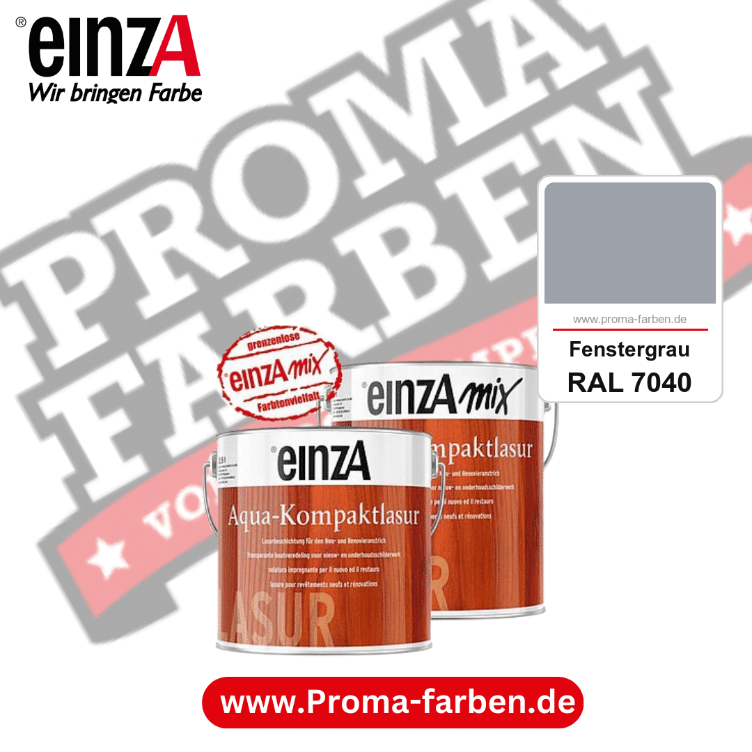 einzA Aqua-Kompaktlasur kaufen bei Proma Farben RAL 7040 Fenstergrau