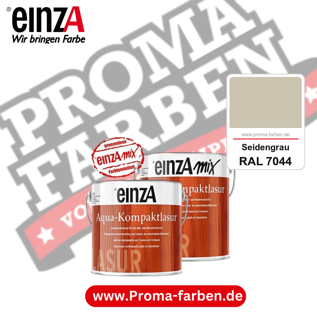 einzA Aqua-Kompaktlasur kaufen bei Proma Farben RAL 7044 Seidengrau