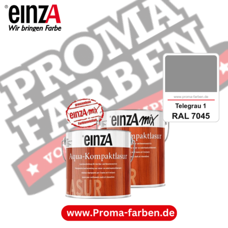 einzA Aqua-Kompaktlasur kaufen bei Proma Farben RAL 7045 Telegrau 1