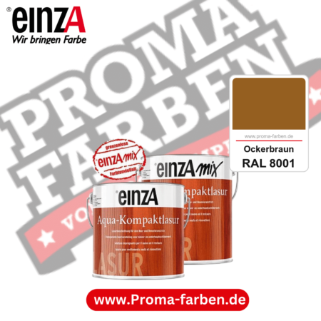 einzA Aqua-Kompaktlasur kaufen bei Proma Farben RAL 8001 Ockerbraun