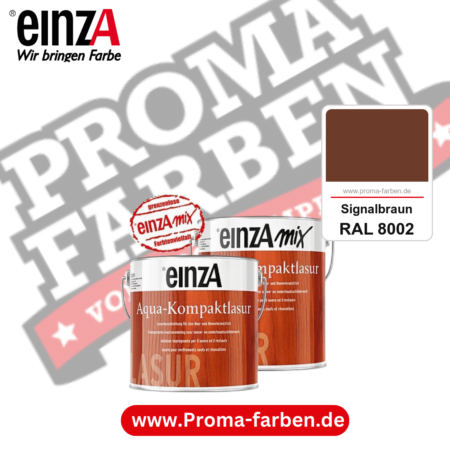 einzA Aqua-Kompaktlasur kaufen bei Proma Farben RAL 8002 Signalbraun