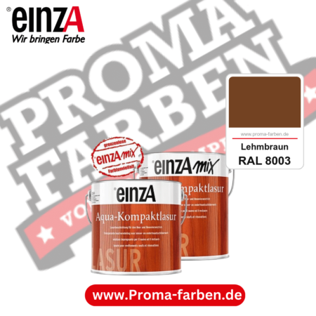 einzA Aqua-Kompaktlasur kaufen bei Proma Farben RAL 8003 Lehmbraun