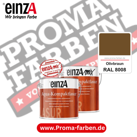 einzA Aqua-Kompaktlasur kaufen bei Proma Farben RAL 8008 Olivbraun