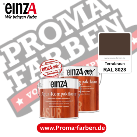 einzA Aqua-Kompaktlasur kaufen bei Proma Farben RAL 8028 Terrabraun