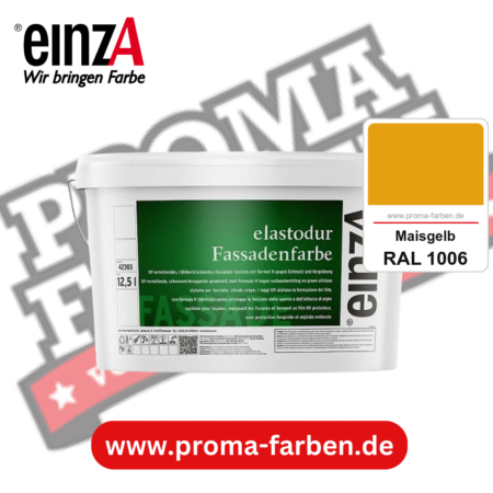 einzA elastodur Fassadenfarbe kaufen bei Proma Farben RAL 1006 Maisgelb