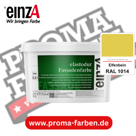 einzA elastodur Fassadenfarbe kaufen bei Proma Farben RAL 1014 Elfenbein