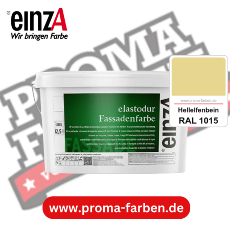 einzA elastodur Fassadenfarbe kaufen bei Proma Farben RAL 1015 Hellelfenbein